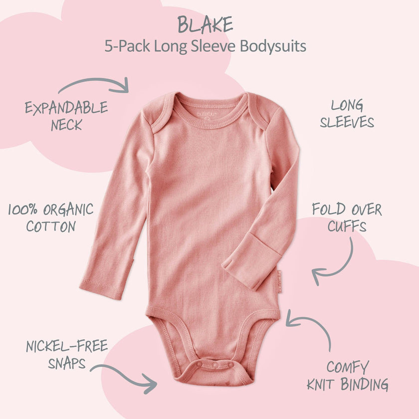BLAKE 5-Pack Long Sleeve Bodysuits