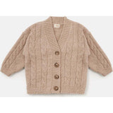 Baby Fuzzy Ribbed V-Neck Cardigan