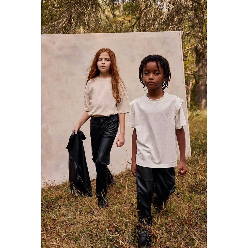 Faux Leather Straight Leg Pant