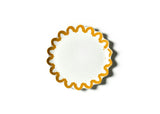 Brass Arabesque Trim Scallop Dinner Plate