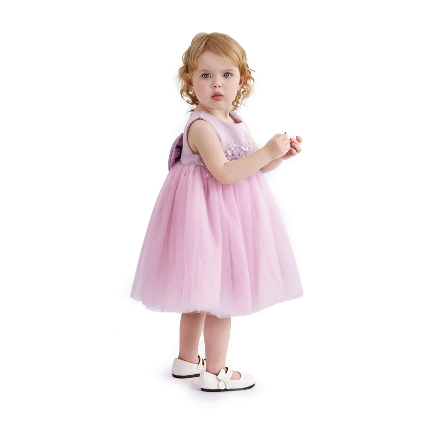 Purple Zinara Ribbon Bloom Gown