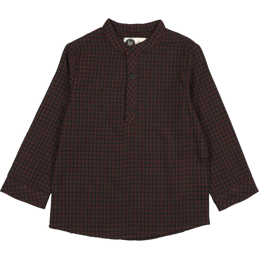Plaid Collar Boys Shirt
