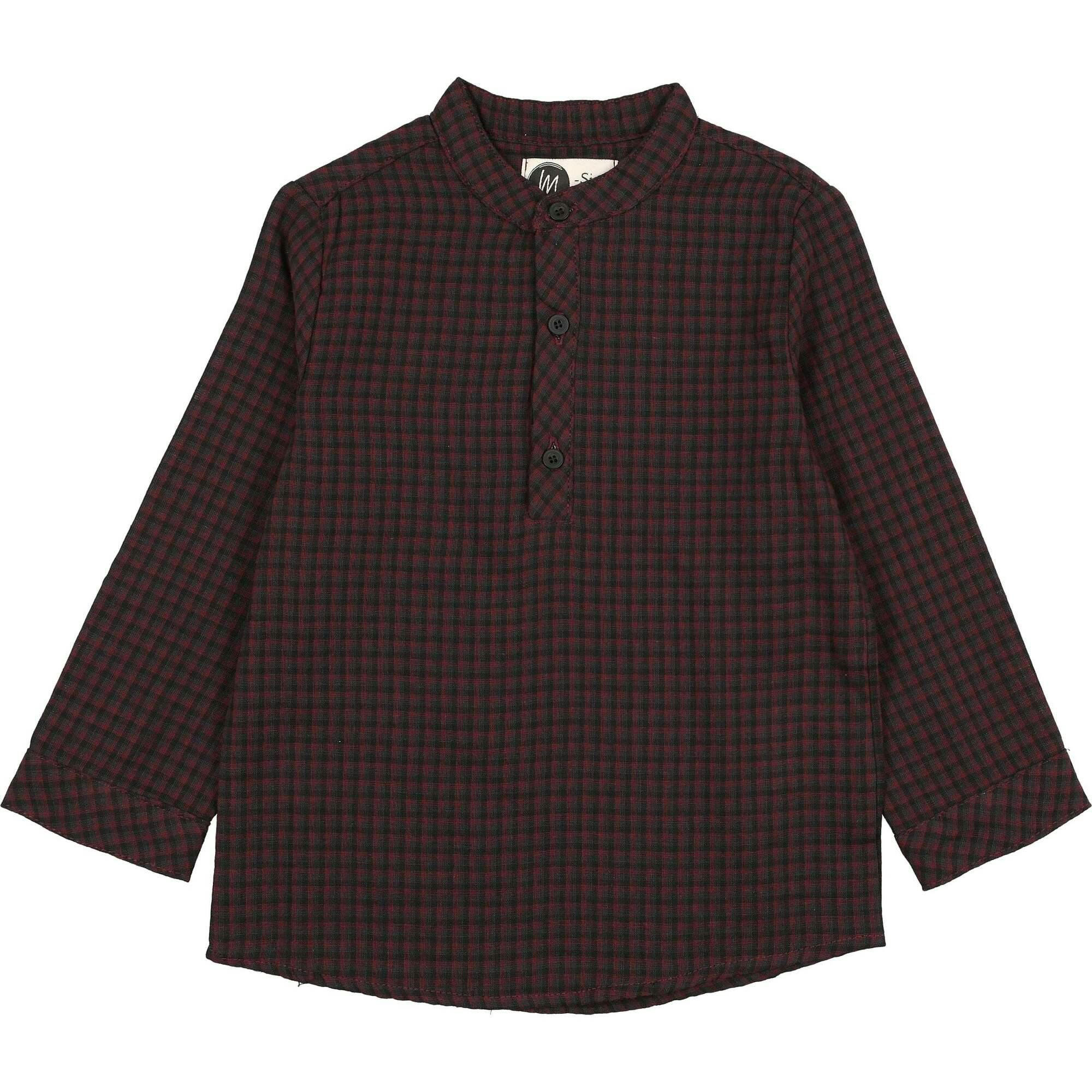 Plaid Collar Boys Shirt