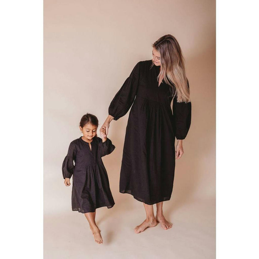 Brush-Stroked Bohemian Dress