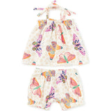Tie Shoulder Baby Set, Multi