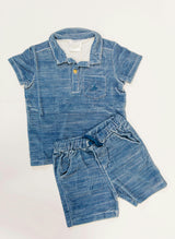 Dax French Terry Shorts - Sailor Navy Stripe