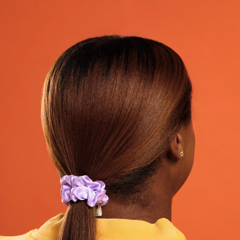 Lilac Silk Scrunchies