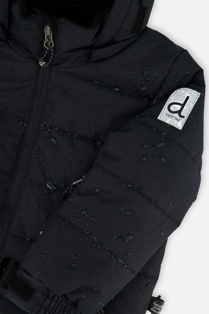 Two Piece Play Snowsuit Black With Black Pants
