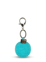 Smiley Keychain ECO Corduroy Teal - 2"