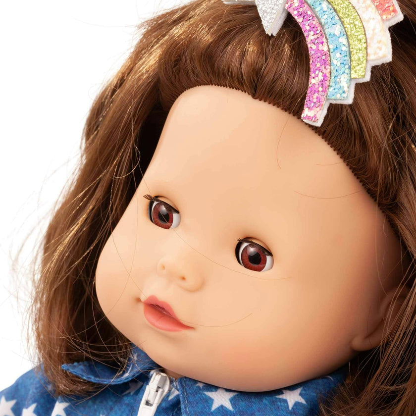 Maxy Muffin My Star 16.5" Doll with Sleepy Brown Eyes Brown Hair and Trend Setting Clothing