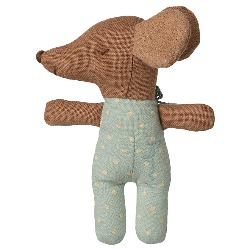 Sleepy wakey baby mouse in matchbox - Blue