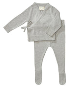 Knit Kimono Top & Footie Set