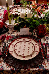 Elodie Dinner Plate Set in Cranberry
