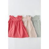 Garment Dye Ruffle Dress, Pink