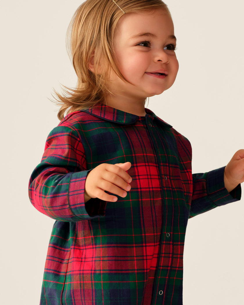 Baby's Brushed Twill Cambridge Romper in St. James Tartan