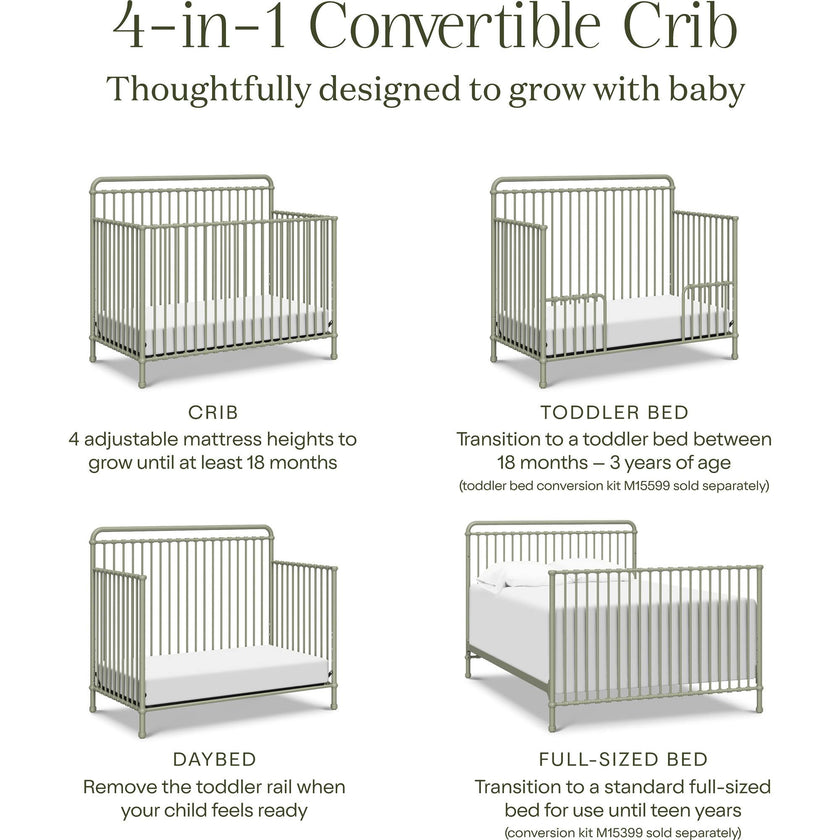 Winston 4-in-1 Convertible Crib in Heirloom Sage