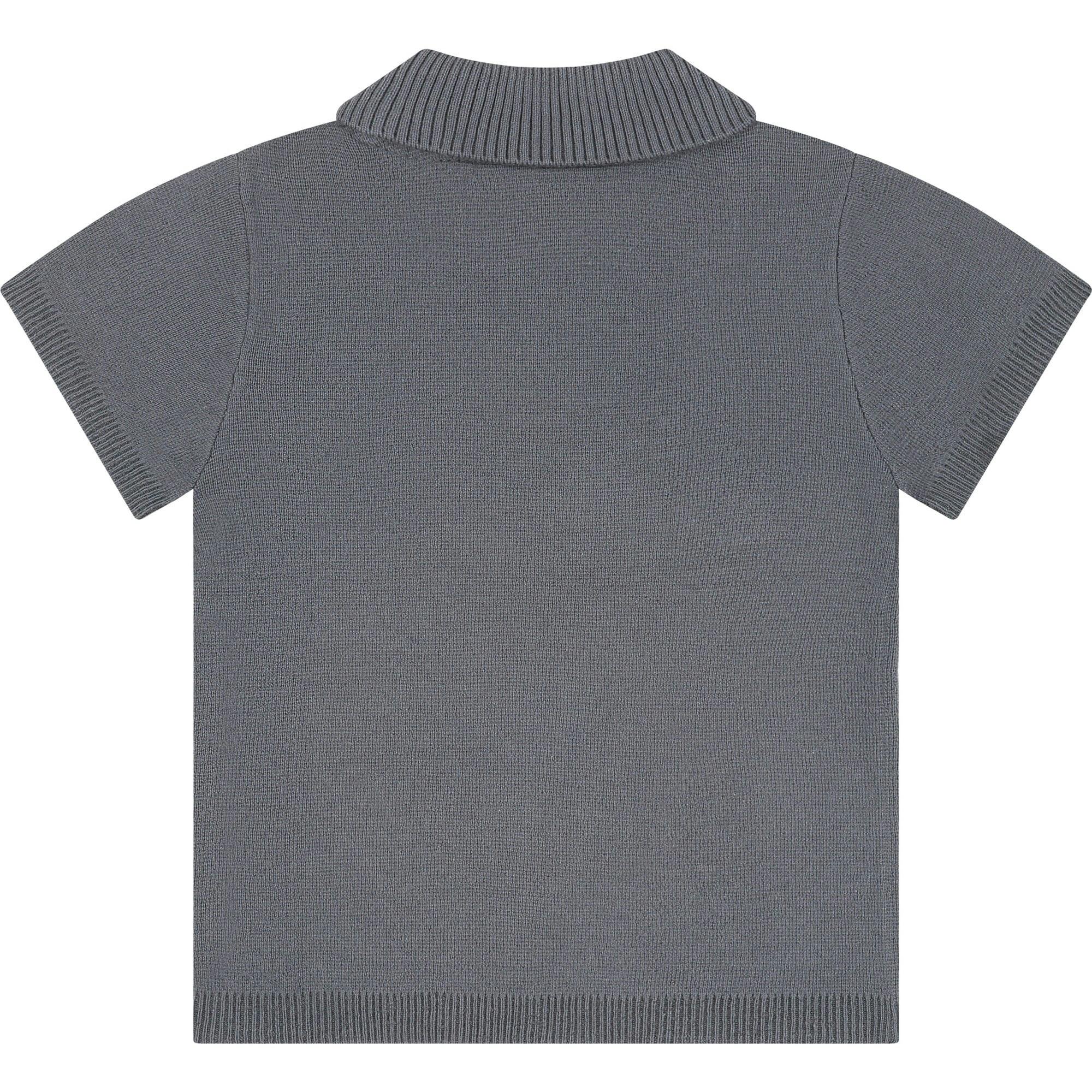 Short Sleeve Ribbed Polo Shirt