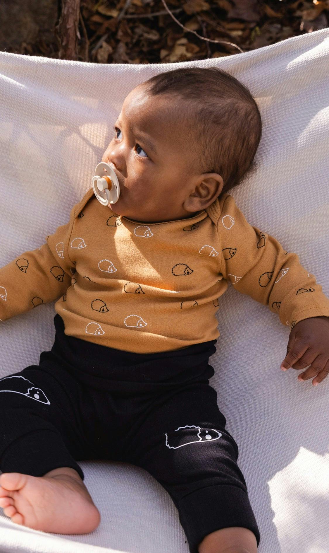 Organic Cotton Evolutive Pants Black And Brown