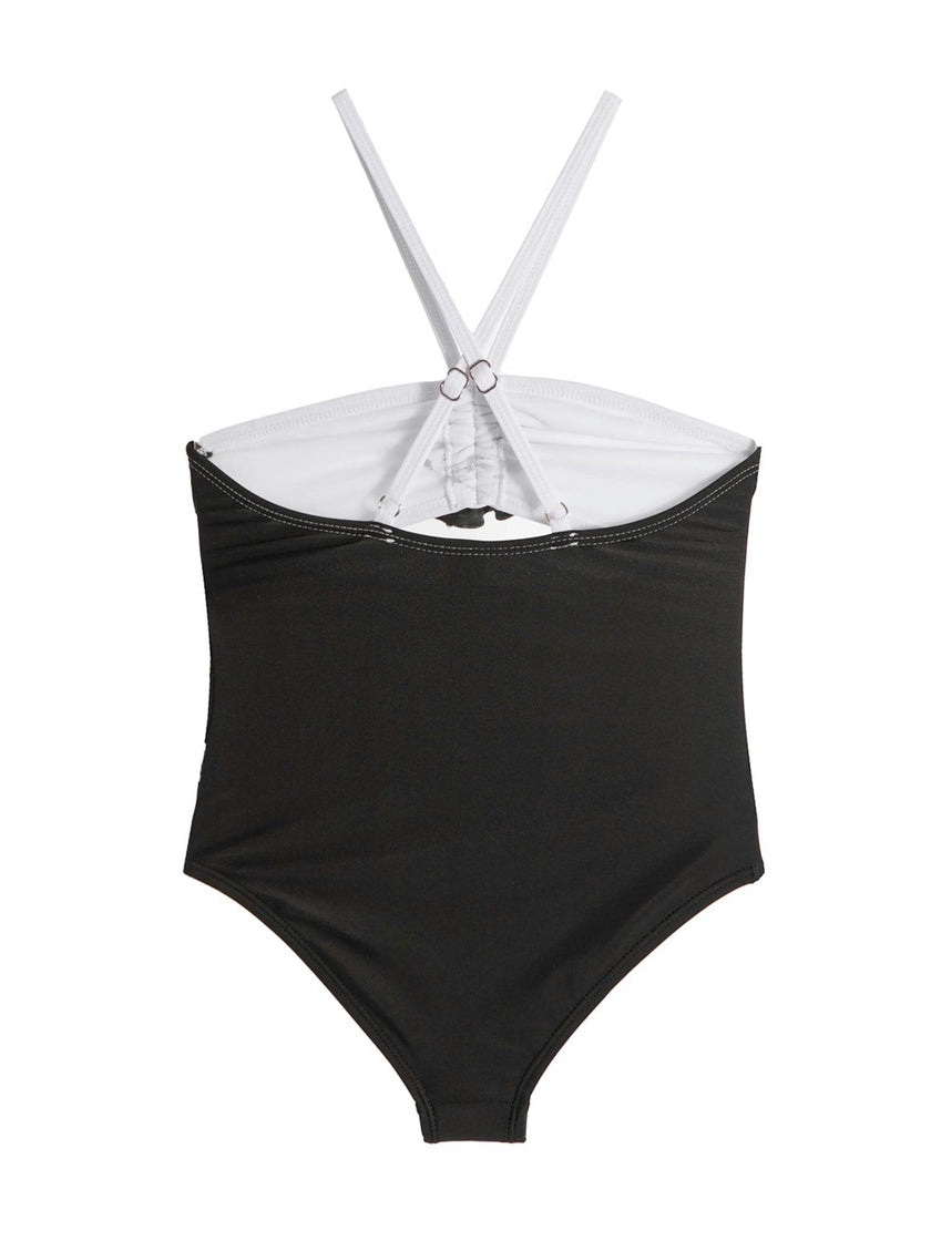 Eliana Rosette Halter One Piece Swimsuit