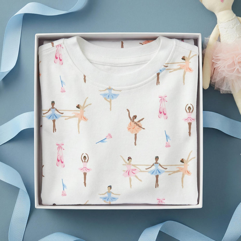 The Organic Long Sleeve Pajama Set [Ballet]