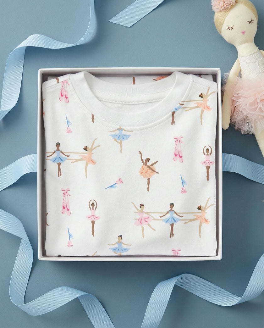 The Organic Long Sleeve Pajama Set [Ballet]