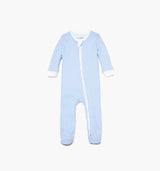 The Footie Pajama - Blue/White Stripe