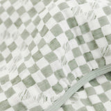 Organic Cotton Muslin Baby Quilt - Green Checker (Walmart)