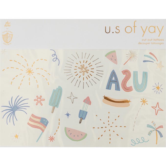 U.S. Of Yay Temporary Tattoos