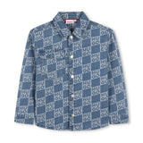 Monogram Long Sleeved Denim Shirt