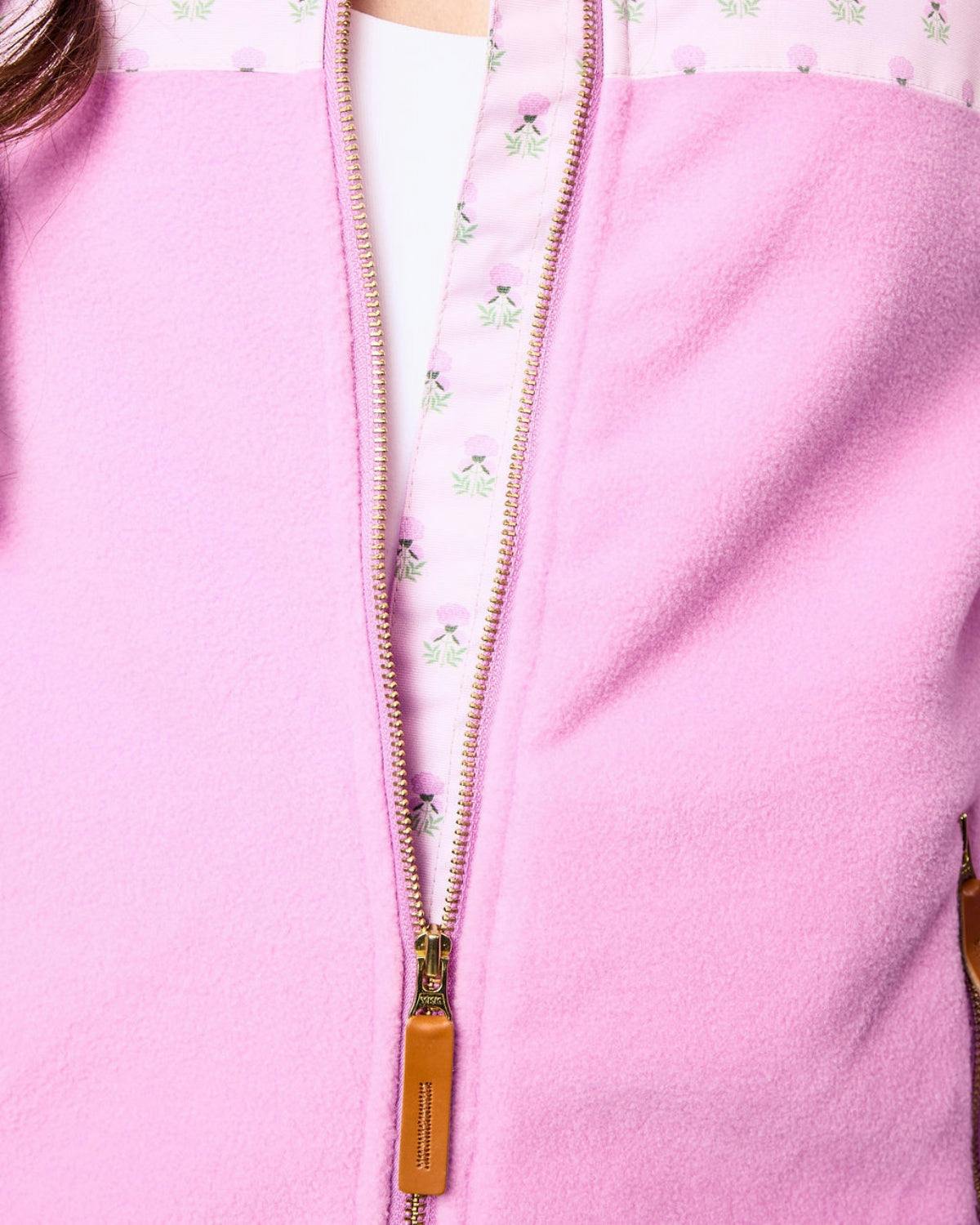 Kids Fleece Jacket in Pink Lavender