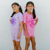 Happy Face "BE KIND" Message T-Shirt and Short Set Kids