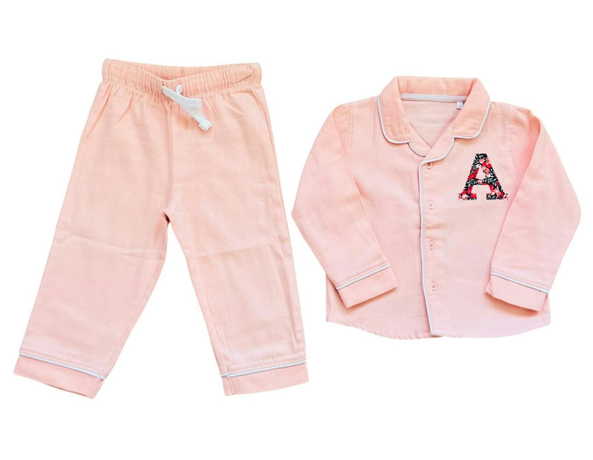 Liberty of London Christmas children's personalised classic pyjamas - pink