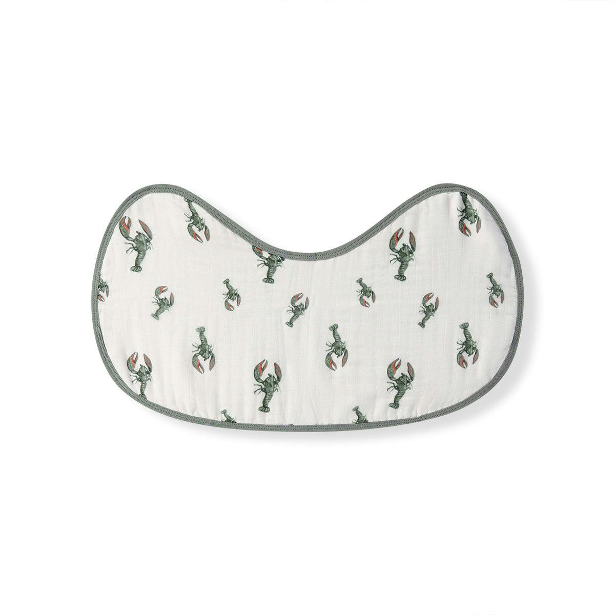 Mint Lobster Contour Four Layer Burp Cloth