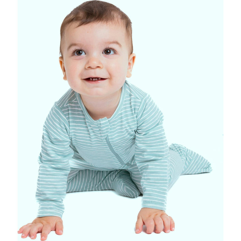 Zipped Long Sleeve Footed Onesie