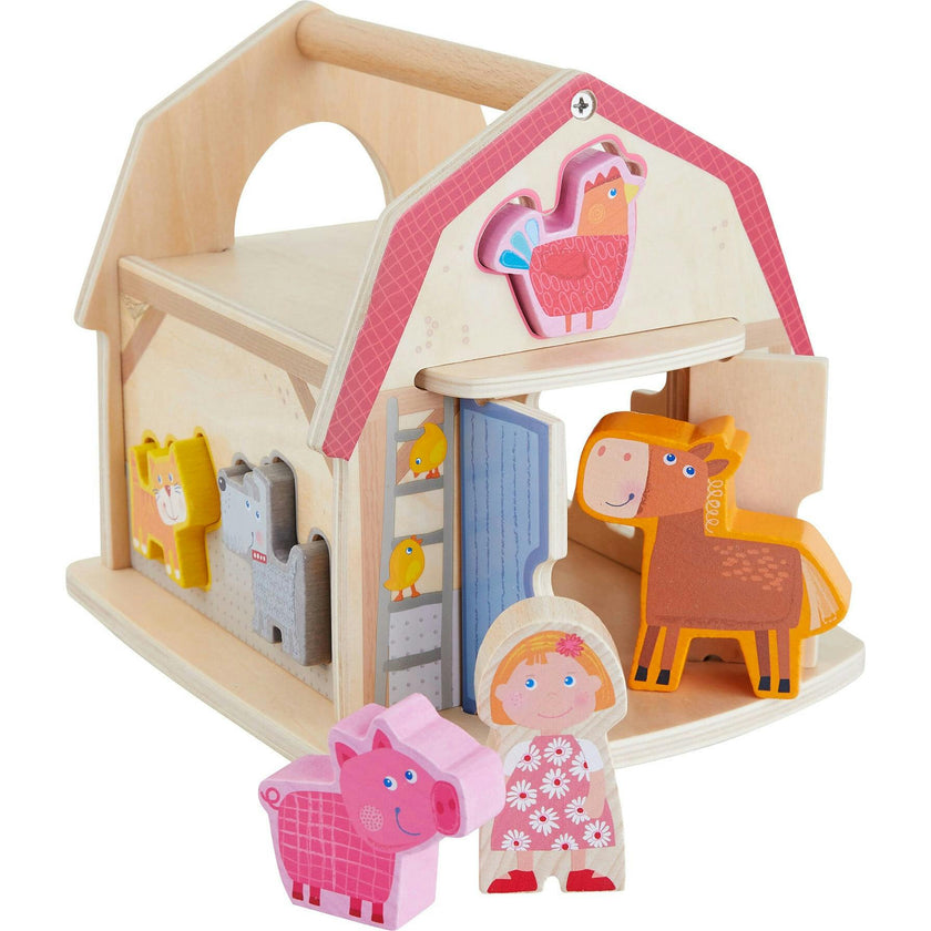 Farmhouse Sorting Box Wooden Shape Sorter Toy