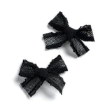 Halo Luxe Mae Lattice Lace Double Clip Set - Black