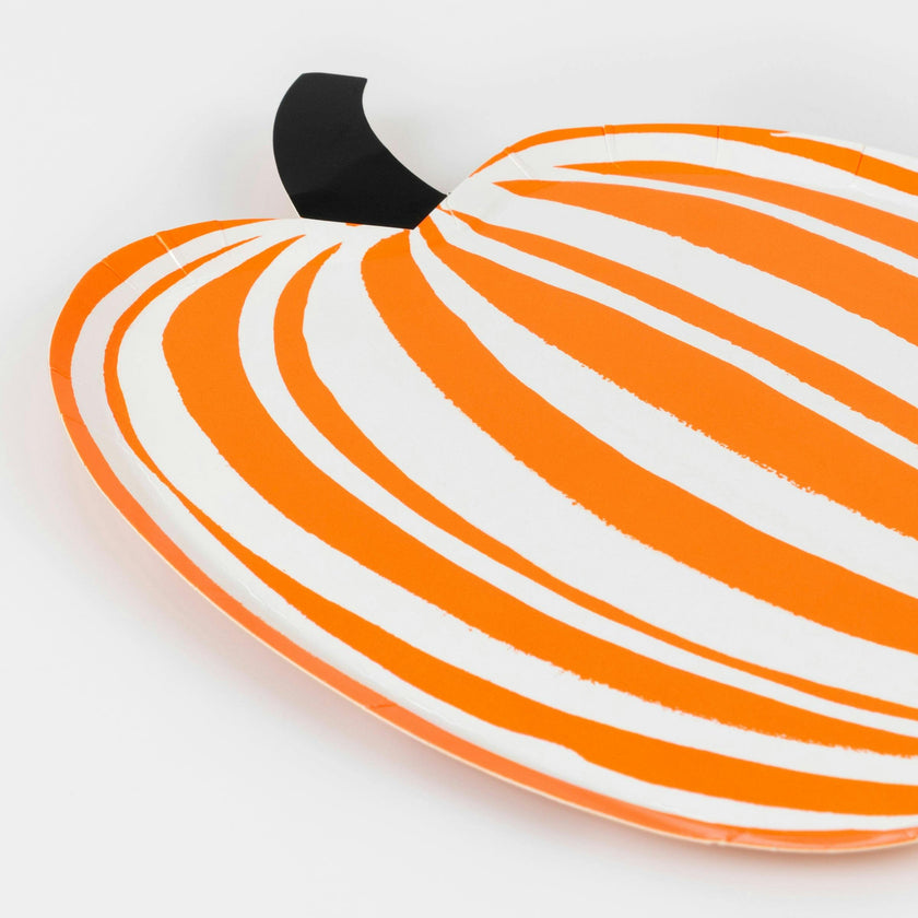 Stripe Pumpkin Plates
