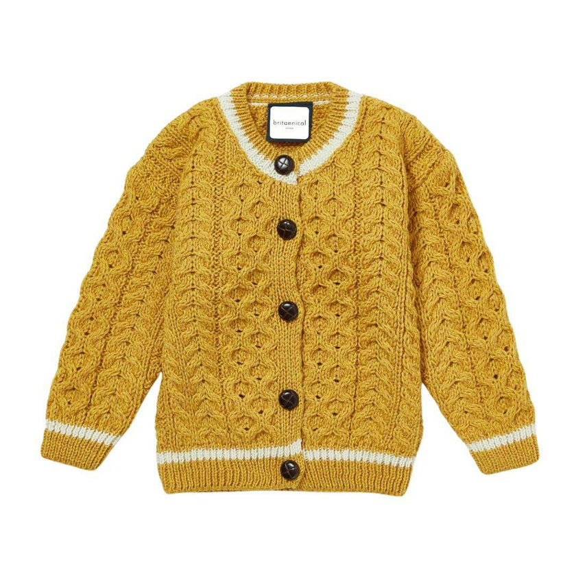 London Days Merino Cardigan, Sunshine Yellow