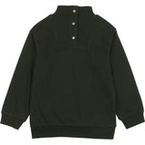 Kid Terry Mock Collat Snap Neck Long Sleeve Top