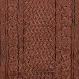 Men's Organic Mock Neck Cable Sweater, Brown