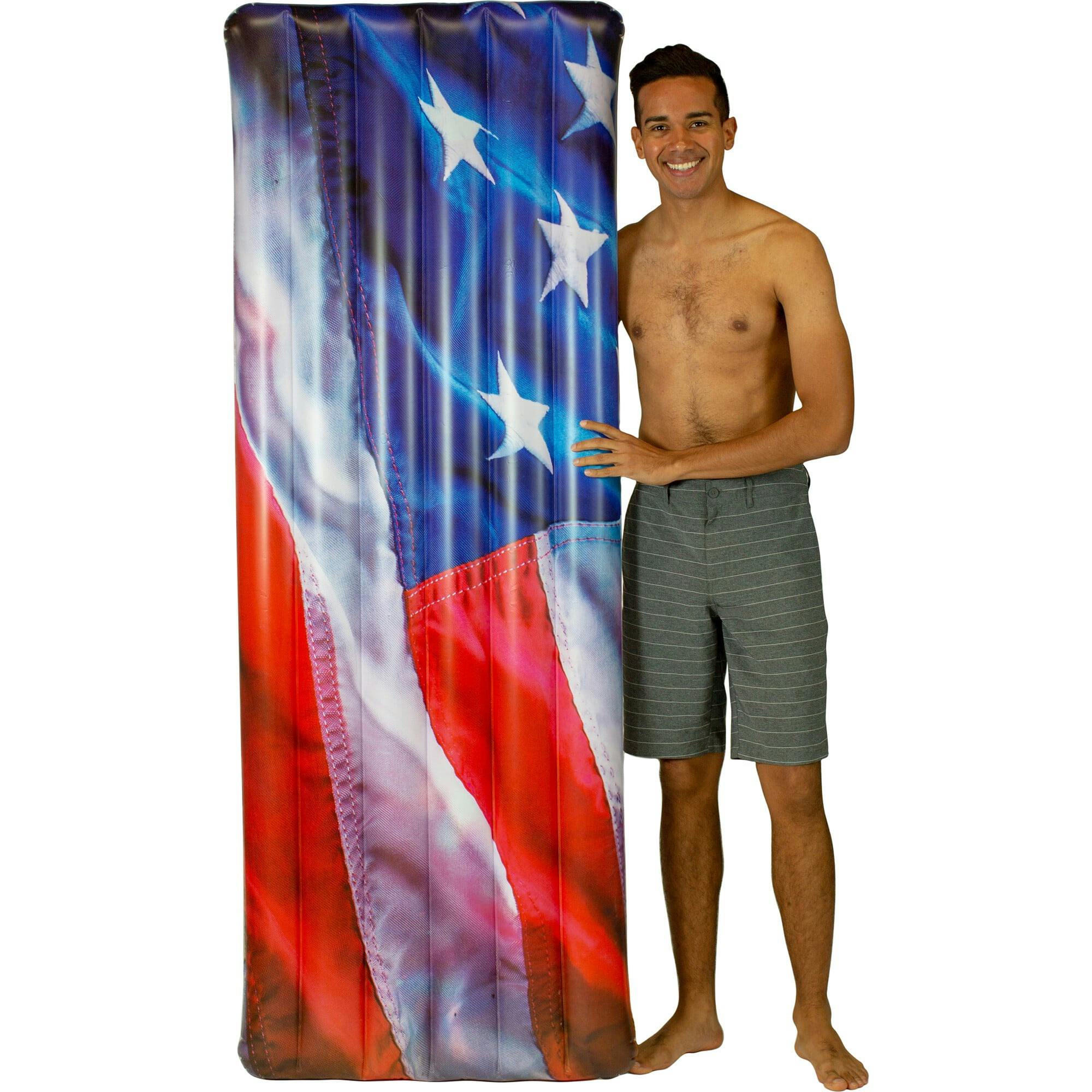 Stars & Stripes Deluxe Pool Raft - 74 x 30