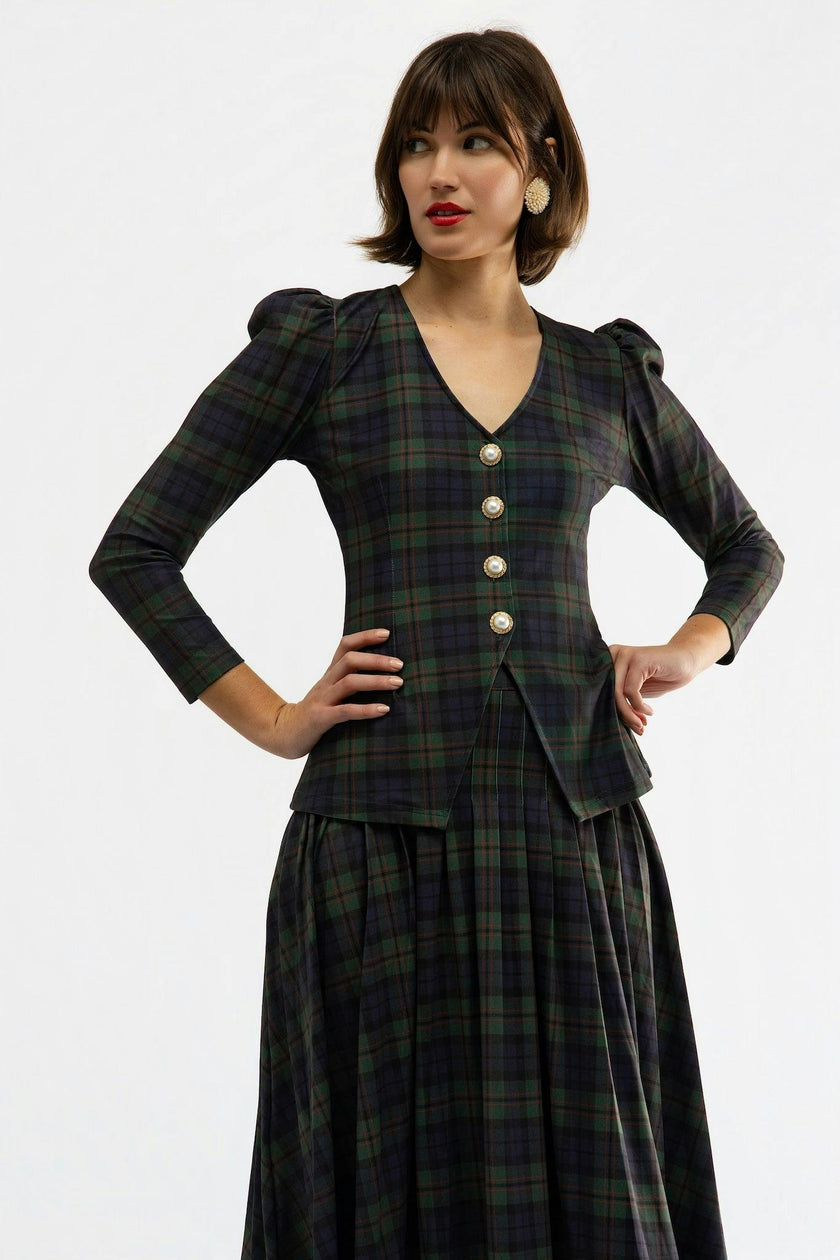 Kelly Top - Glade Plaid