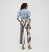 The Mindy Pant -  Coln Ticking Stripe Chocolate