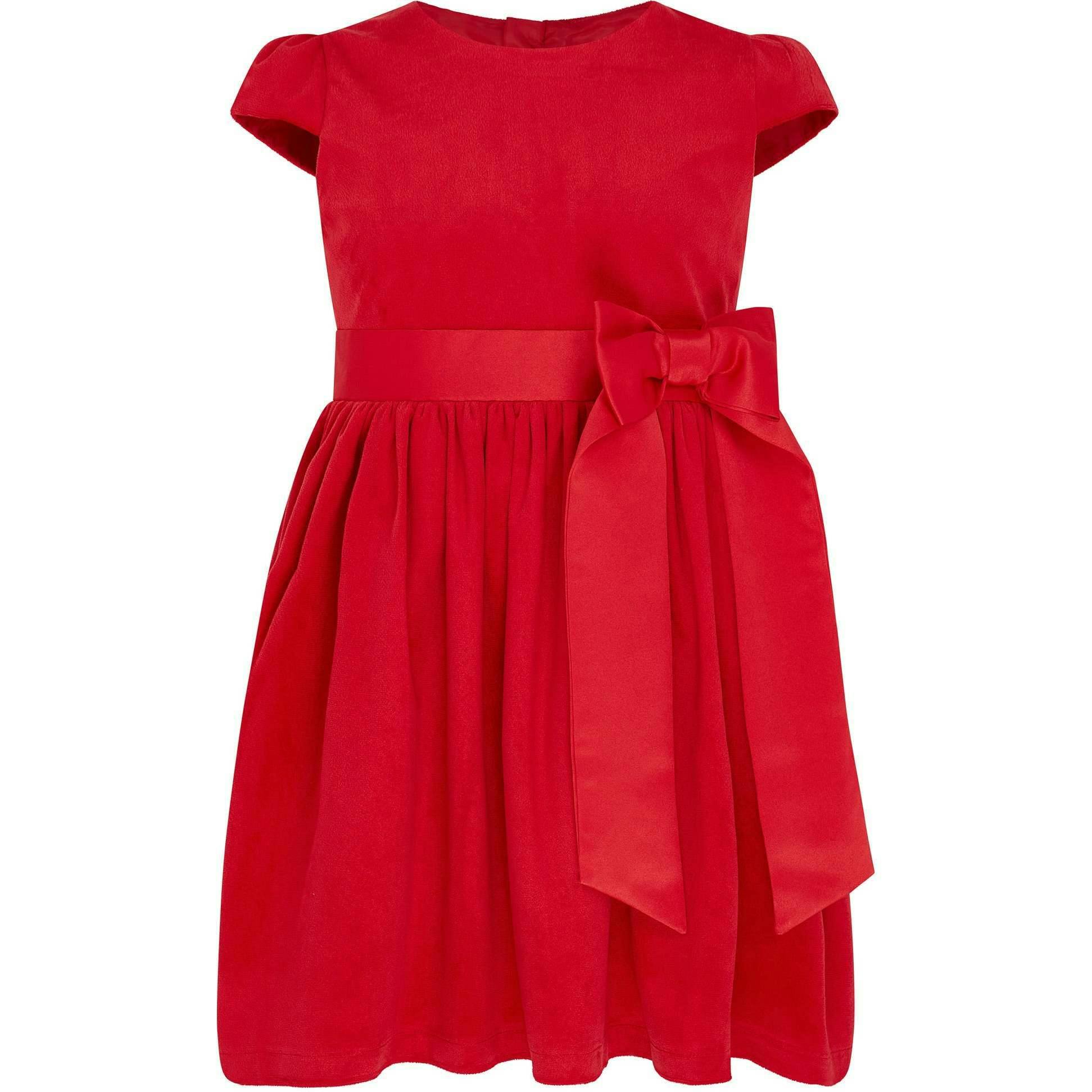 Billy Velvet & Satin Bow Occasion Party Dress