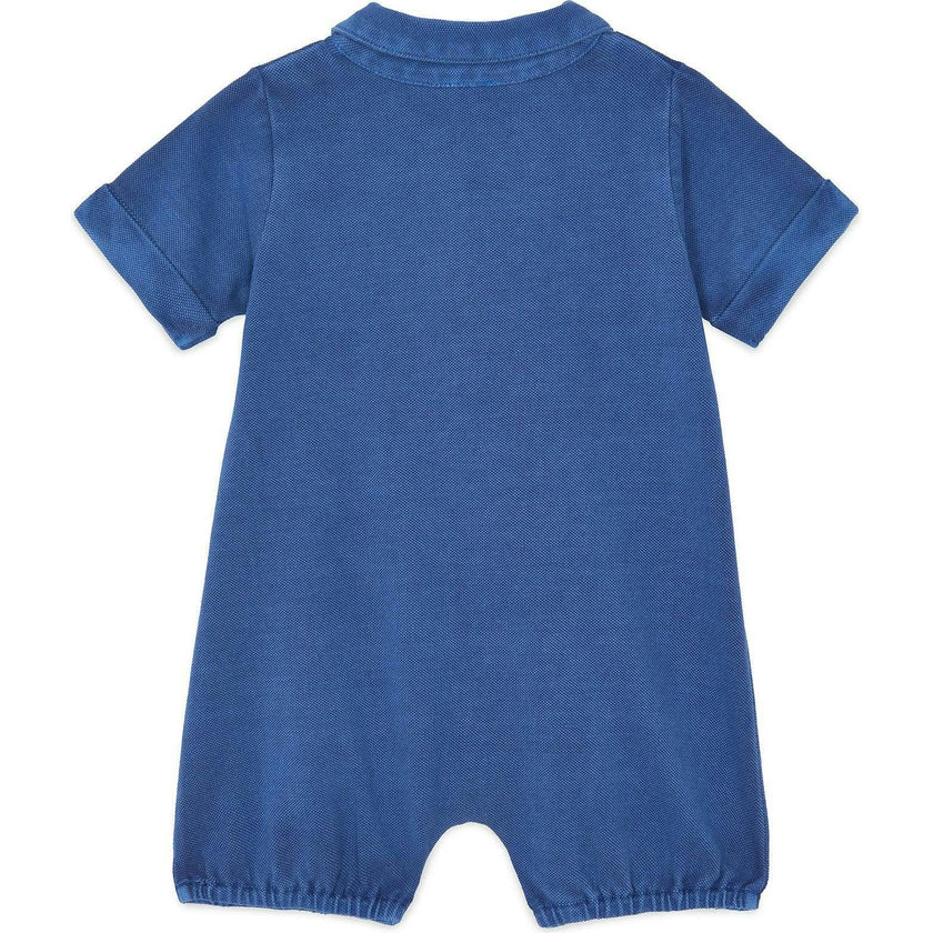 BONTON Mediterranean Blue Lewis Polo Romper