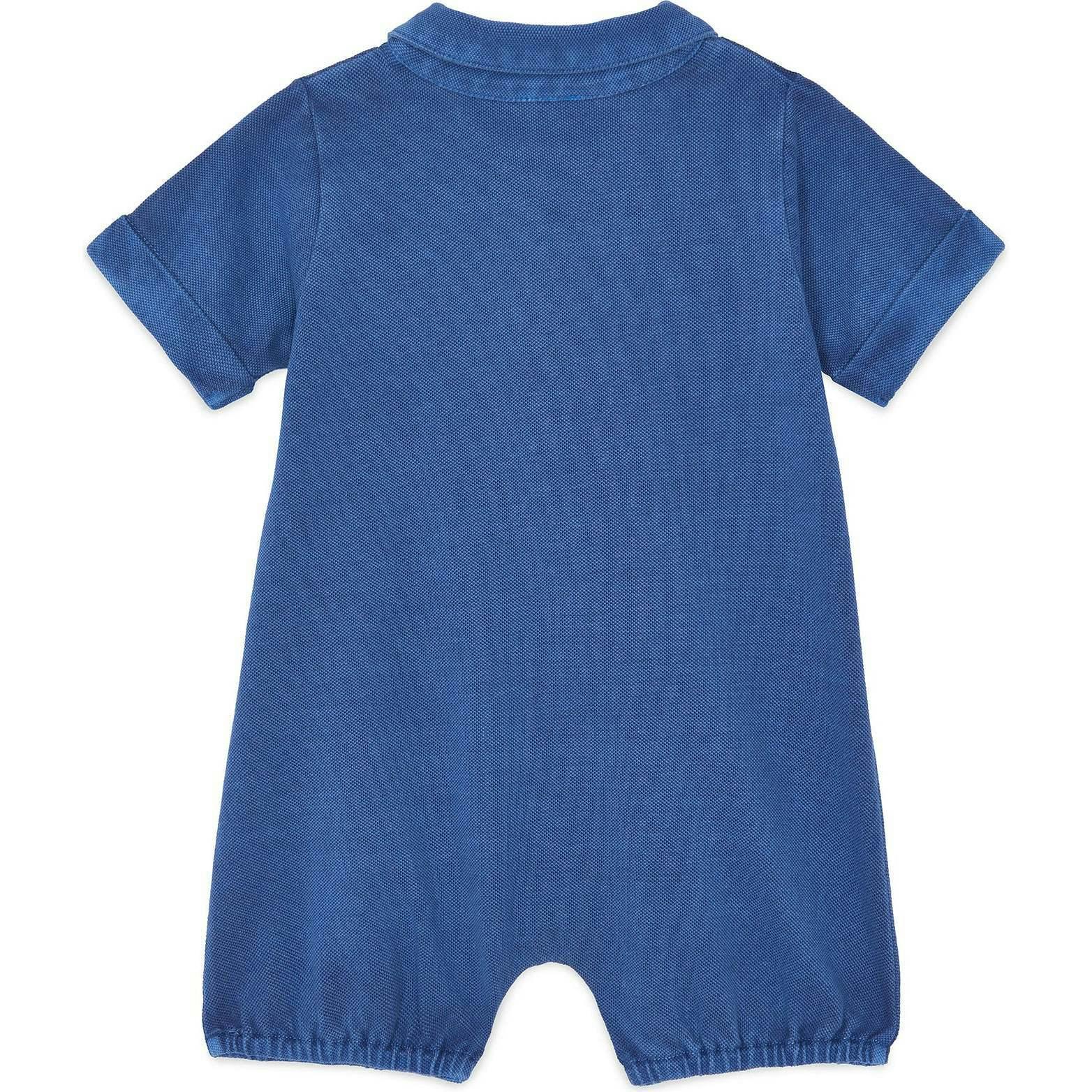 Mediterranean Blue Lewis Polo Romper