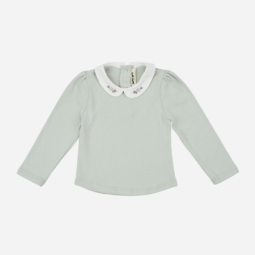 Camila White Collar Top