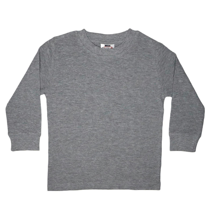 Long Sleeve Solid Thermal Shirt - Heather Grey