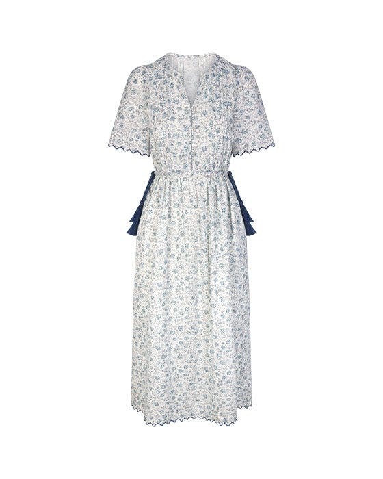 Lindsay Dress in Floral Blues