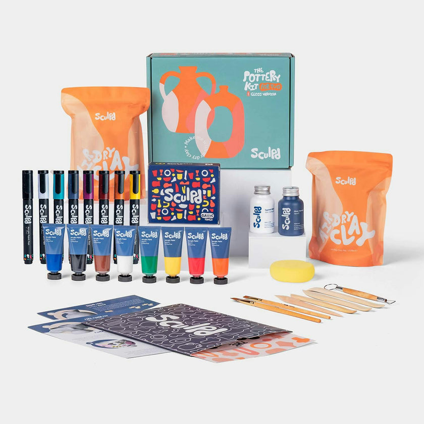 Home Pottery Kit with Paint Set